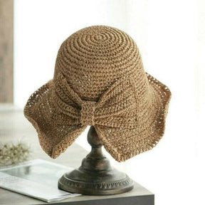 Sun Hat : FloppyHats - Effen Zonnehoed met Gekrulde Rand - Donkerroze in Kaki van Pantino