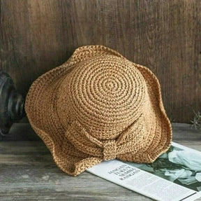 Sun Hat : FloppyHats - Effen Zonnehoed met Gekrulde Rand - Donkerroze in van Pantino