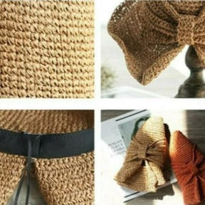 Sun Hat : FloppyHats - Effen Zonnehoed met Gekrulde Rand - Donkerroze in van Pantino