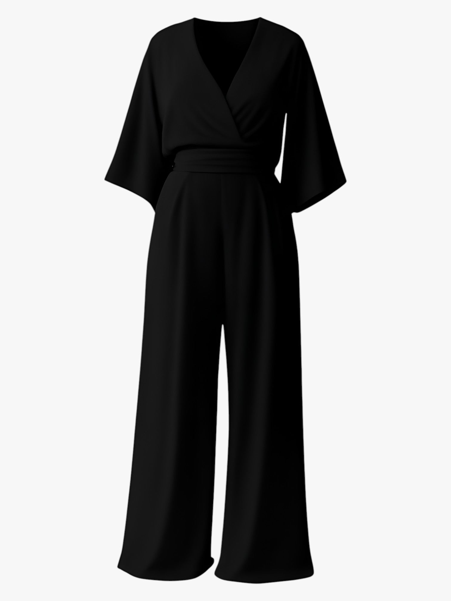 Elegante dames jumpsuit in zwart katoen met capuchon, comfortabele pasvorm, maten van S tot XL