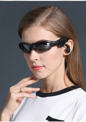 Smart Sunglasses : Smart Bluetooth Zonnebril Zwart - Audio Gesprekken Outdoor - Kunststof in Zwart van Pantino