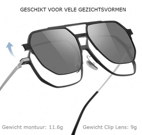 Sunglasses : Män Och Kvinnor 3 I 1 Magnetisk Polariserad in van Pantino