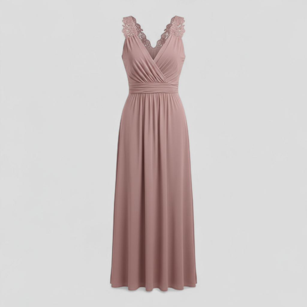 Dress : Maxi Jurk Dames Rood - Elegante Lange Zomer in van Pantino