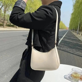 bags : Sara Leather Underarm Bag - Khaki in van Pantino