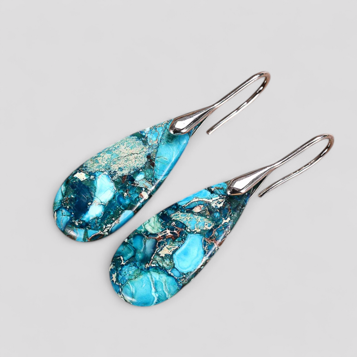 Earrings : Oorbellen Zilver - OceanEnergy Beschermings Traandruppelen Regaliet in van Pantino