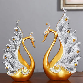 home & garden : MajesticMates - Zwanenliefhebbers Decoratie - Goud in van Pantino