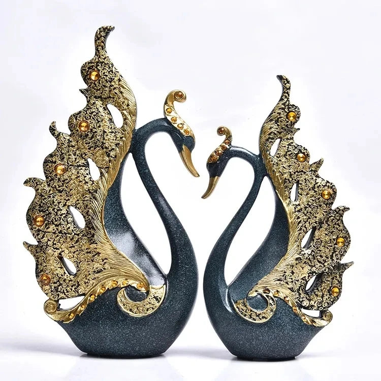 home & garden : MajesticMates - Zwanenliefhebbers Decoratie - Goud in van Pantino