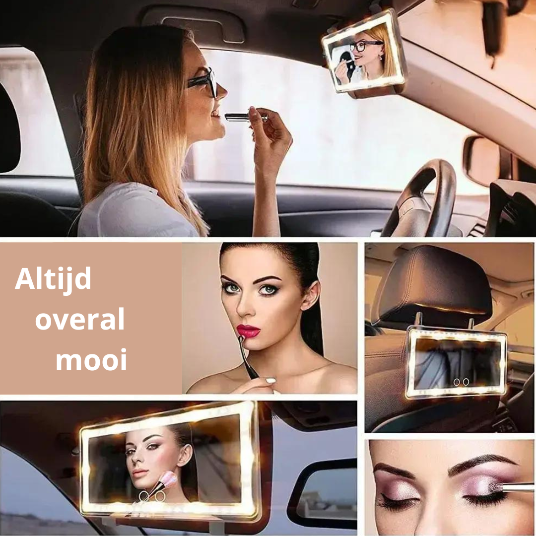 Car Mirror : Portable Car Mirror - Een Extra Grote Spiegel voor in de Auto - Wit in van Pantino