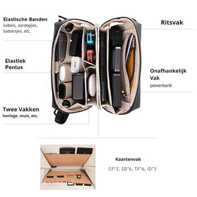 bags : Tech Pouch Organizer Tas in Waterdicht Materiaal - Tech Pouch Grijs in van Pantino