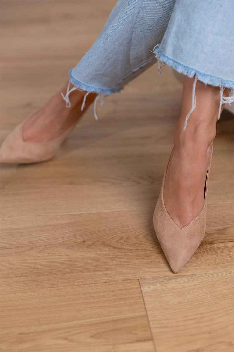 Damesschoenen : Elegante suède slingbackhakken voor een stijlvolle uitstraling in van Pantino