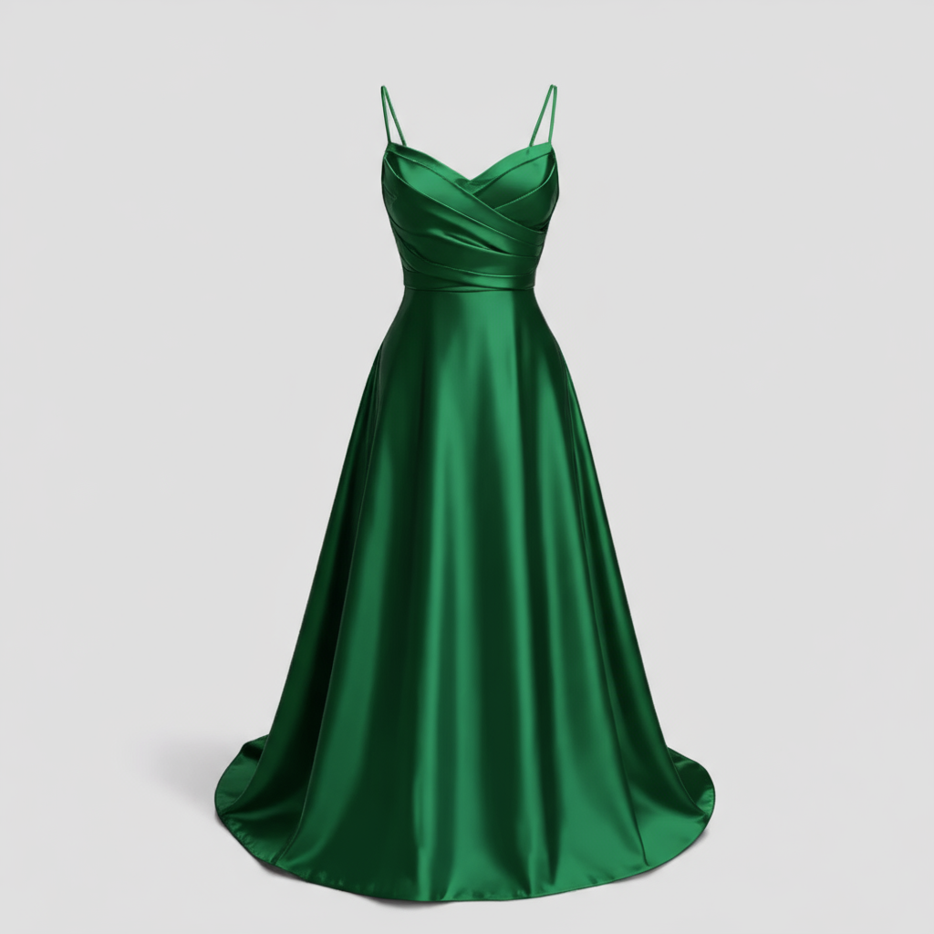 Dress : Jurk Dames Smaragdgroen - Elegante Lange met V-hals in Groen van Pantino