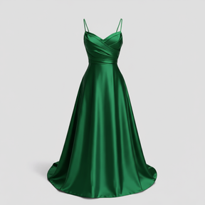 Dress : Jurk Dames Smaragdgroen - Elegante Lange met V-hals in Groen van Pantino