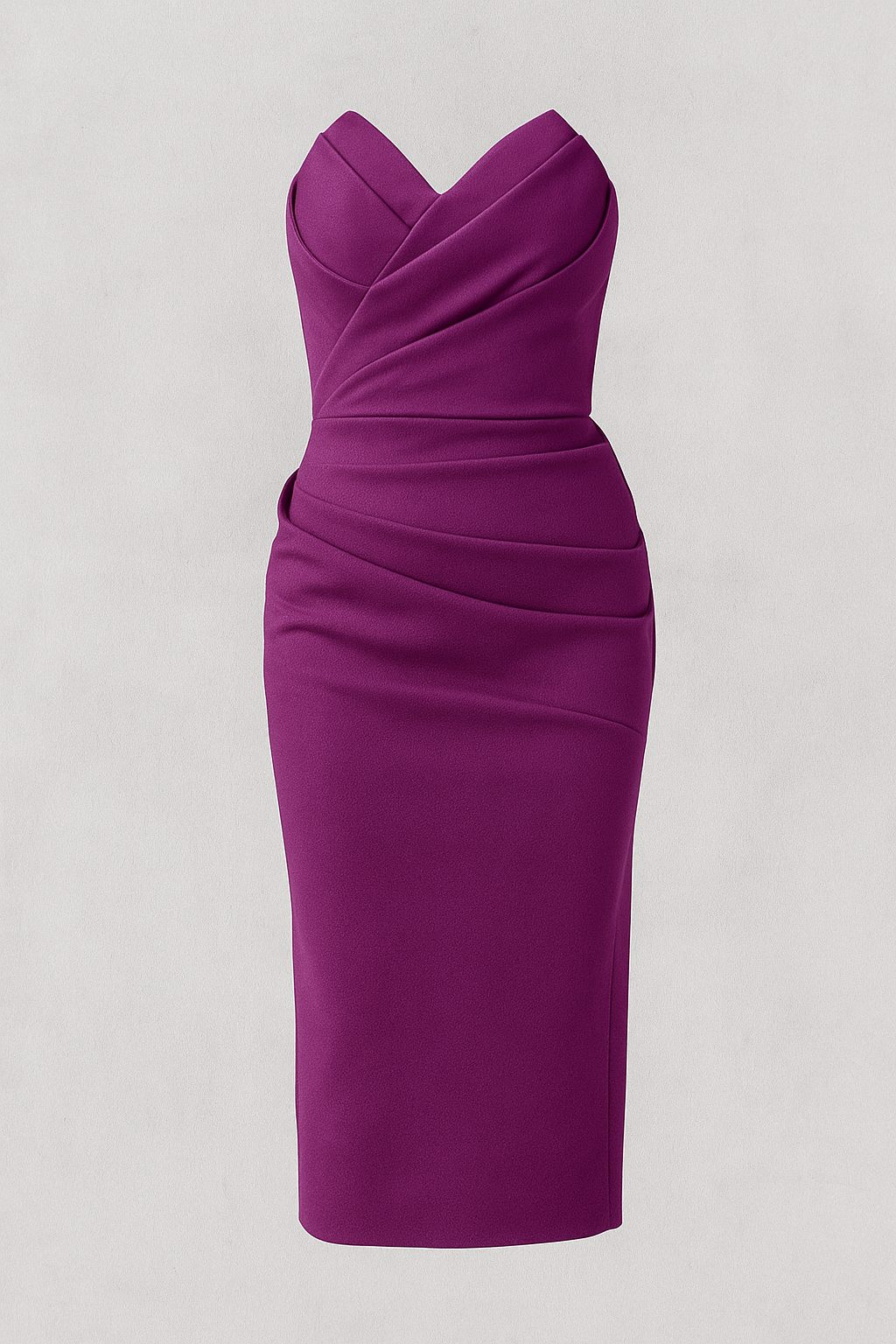 Dress : Elegante Midi Jurk Dames - Blauw Polyester - Perfect voor Elke Gelegenheid in Warm roze van Pantino