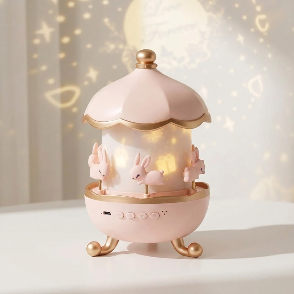 Sterrenprojector Nachtlampje – Betoverend Carrousel Design met Muziek