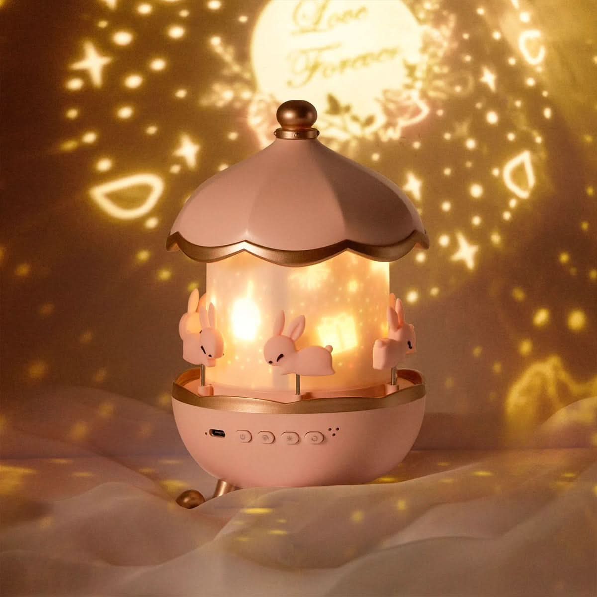 Sterrenprojector Nachtlampje – Betoverend Carrousel Design met Muziek