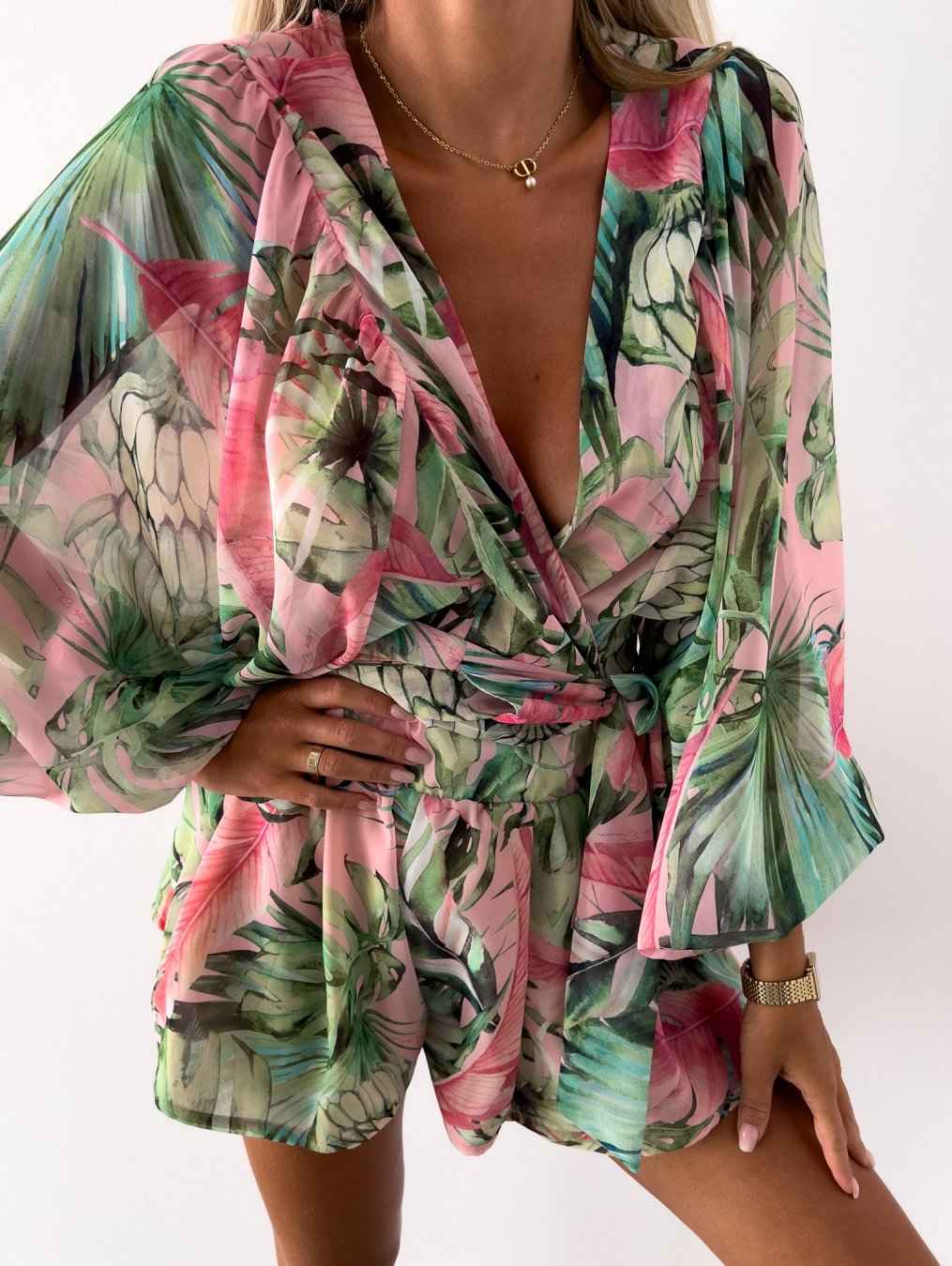 Elegant Dames Set Short en Blouse - Casual Zomeroutfit