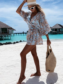 Outfits en sets : Damesensemble Short Blouse Outfits en sets in Blauw van Pantino