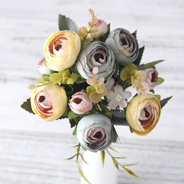 home & garden : Kunstzijden Bloemen - Decoratief Altijd Mooi Kleurrijk - Zijde in Geel van Pantino