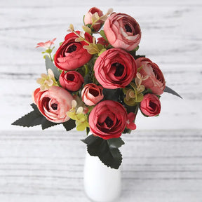 home & garden : Kunstzijden Bloemen - Decoratief Altijd Mooi Kleurrijk - Zijde in Rood van Pantino