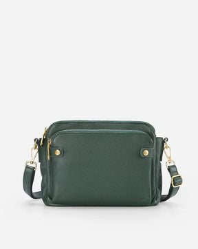 bags : Leren Schoudertas Pu Leer - Bruin in Groen van Pantino
