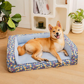 pets : Florale Orthopedisch Hondenmand - Zachtroze in van Pantino