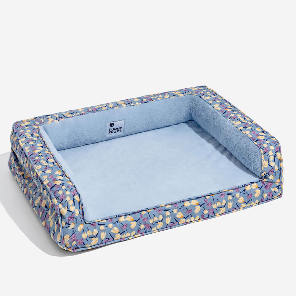 pets : Florale Orthopedisch Hondenmand - Zachtroze in van Pantino