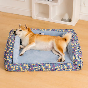 pets : Florale Orthopedisch Hondenmand - Zachtroze in van Pantino