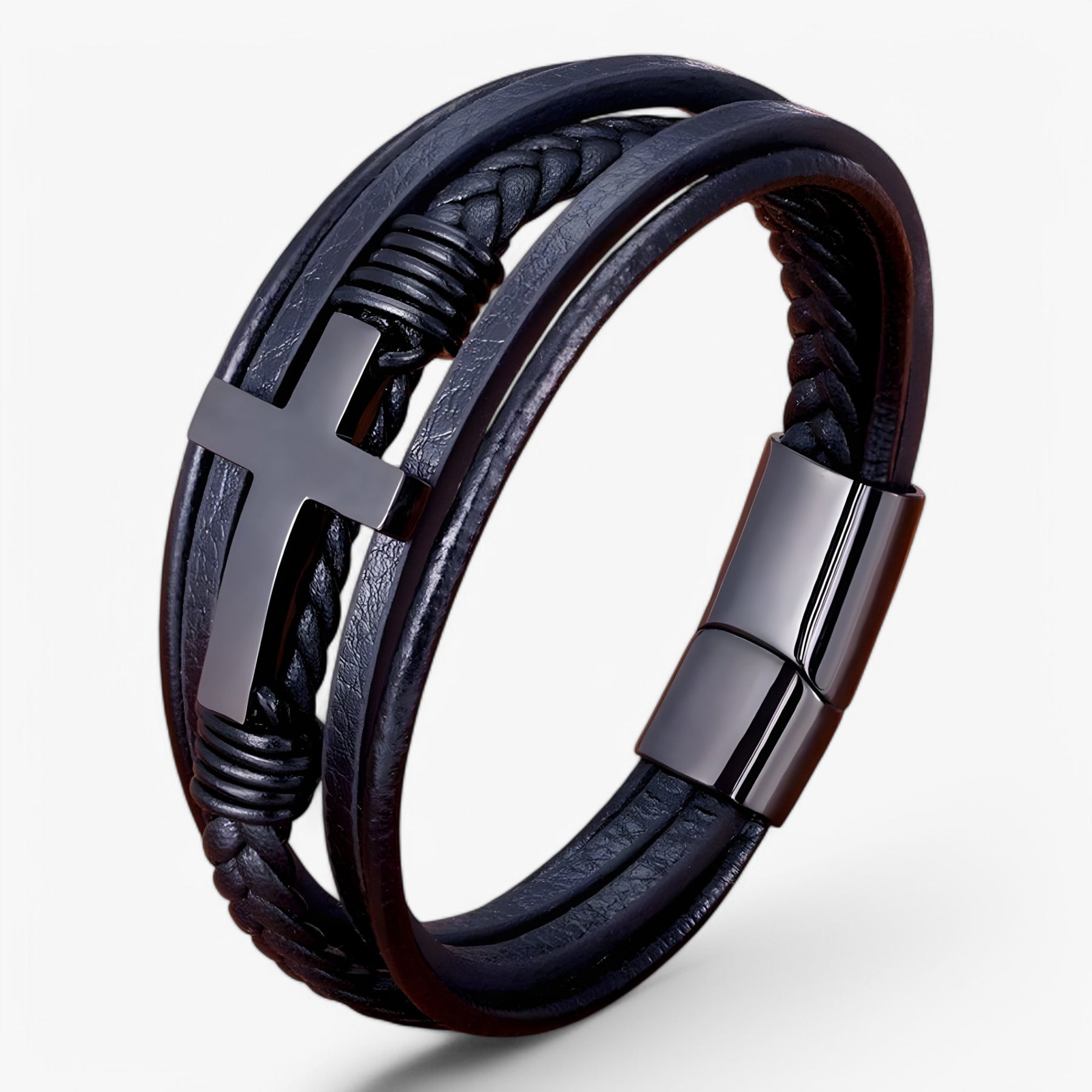 Bracelet : Armband Goud - Stalen Sterkte Roestvrij Staal in Zwart van Pantino