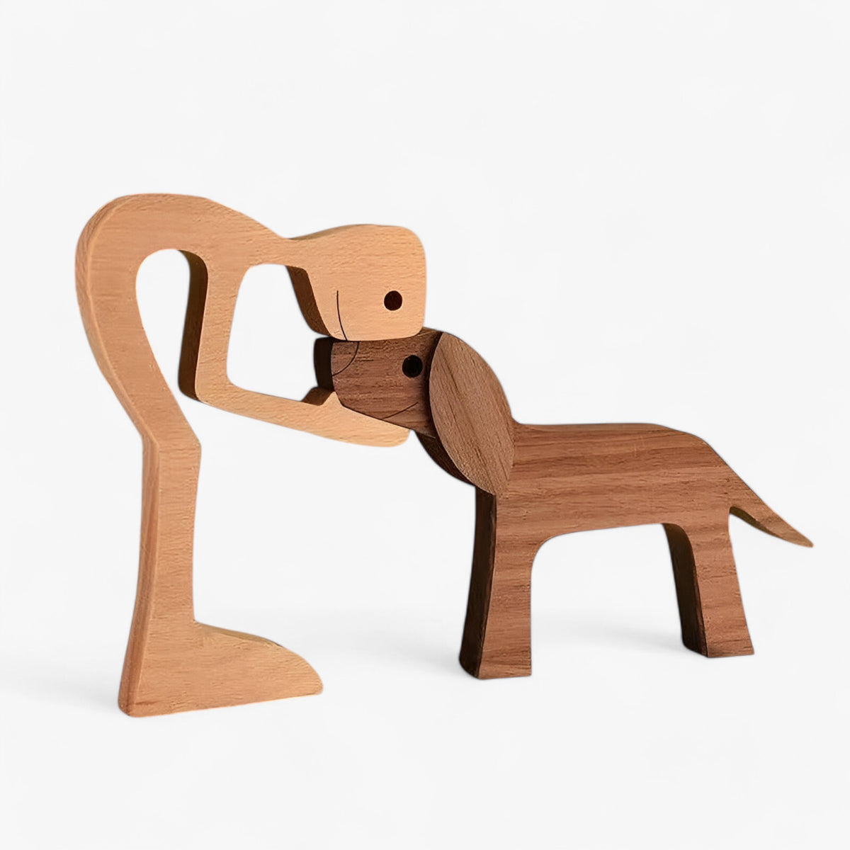 home & garden : Houten Puppy Familie Beeldje in A2 van Pantino