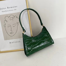 bags : Retro Schoudertas Dames Beige - Vintage Stijl PU-Leer - PU-Leer in Groen van Pantino