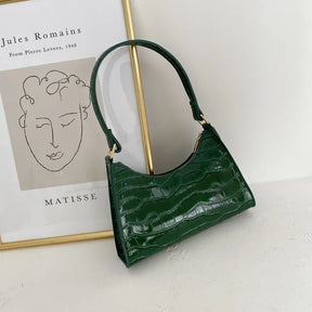 bags : Retro Schoudertas Dames Beige - Vintage Stijl PU-Leer - PU-Leer in Groen van Pantino
