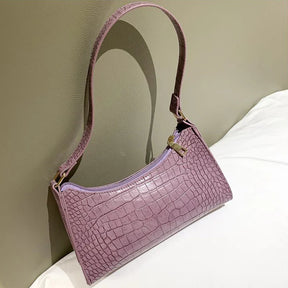 bags : Schoudertas Dames Zwart - Alligatorpatroon Veelzijdig Design - PU-Leer in van Pantino
