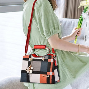 bags : Crossbody Tas Dames Zwart - Kleurblok Design - Kunstleer in van Pantino