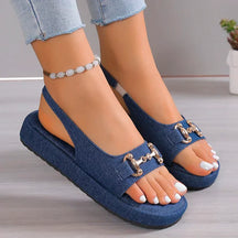 Sandals : Strandwandeling Sandalen Dames - Comfortabele Sandalen voor Perfecte Stranddagen - Marineblauw in Marineblauw van Pantino