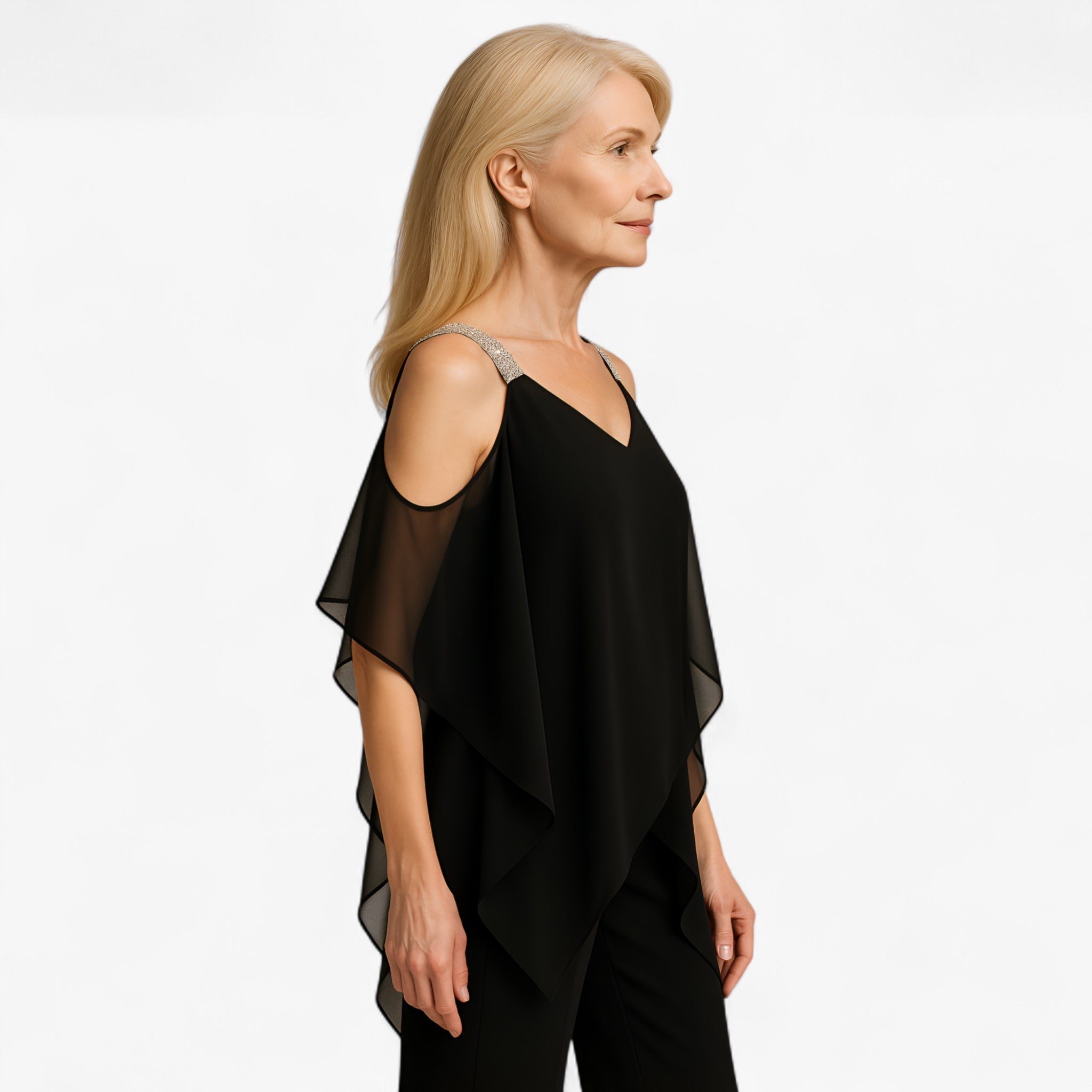 Women's Dress : Jumpsuit Dames Asymmetrisch Design - Zwart in van Pantino