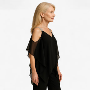 Women's Dress : Jumpsuit Dames Asymmetrisch Design - Zwart in van Pantino