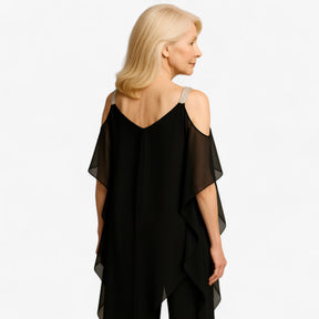 Women's Dress : Jumpsuit Dames Asymmetrisch Design - Zwart in van Pantino