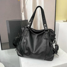 bags : Schoudertas Dames Beige - Leren Hobo- voor in Zwart van Pantino