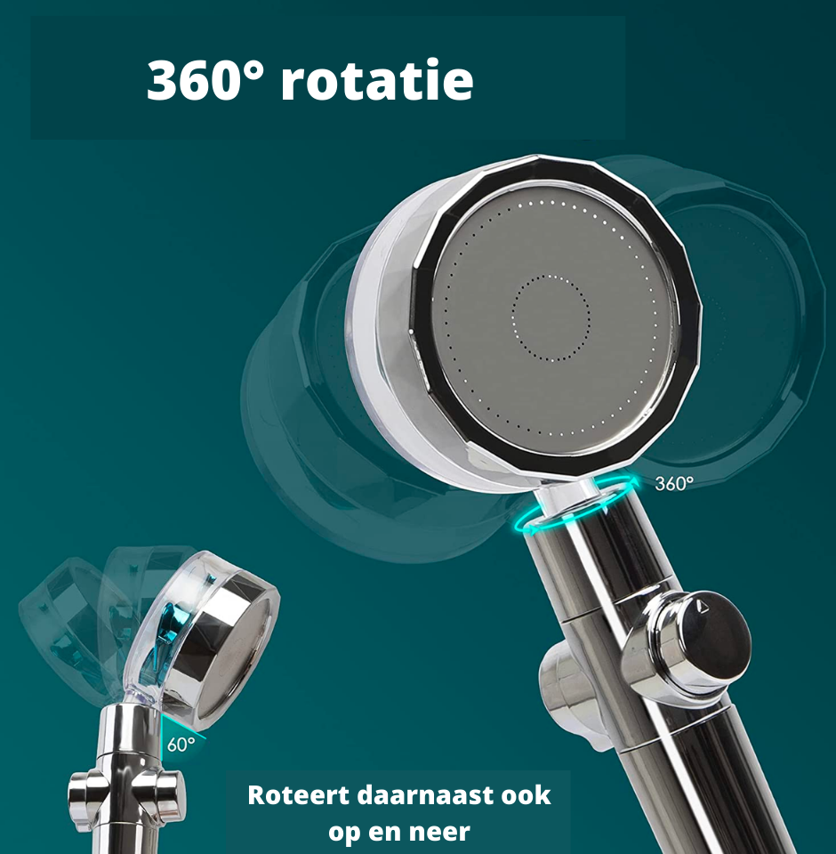 home & garden : HydroBoost Douchekop - Met Filter, Turbo-Straal & Gebouwd om Lang Mee te Gaan - Blauw in van Pantino
