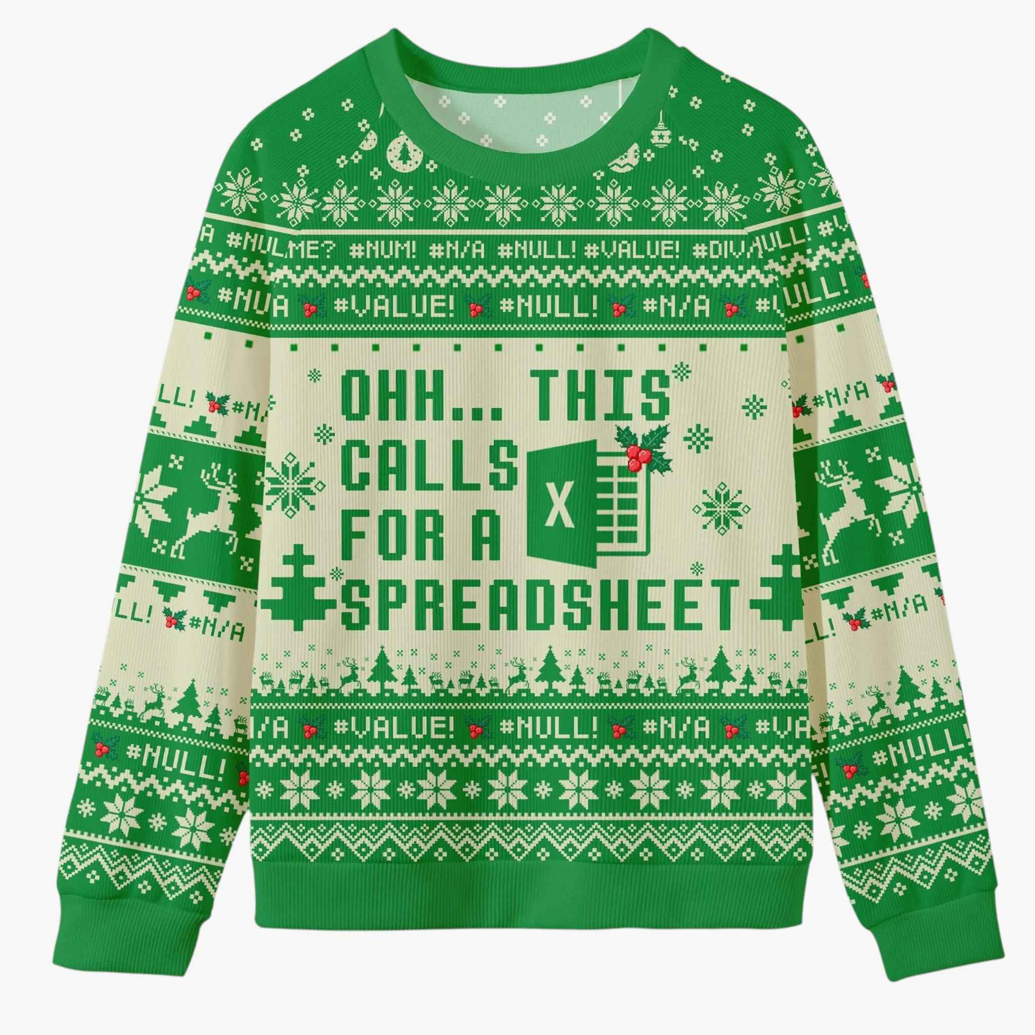 Sweaters en Sweatshirts : Foute Kersttrui Dames voor Data-analisten - Groen in Groen van Pantino