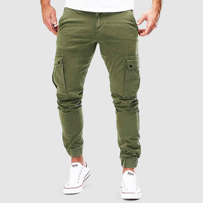 Cargo Pants : Slim Cargo Pants voor Heren - Trendy en Praktisch in Groen van Pantino
