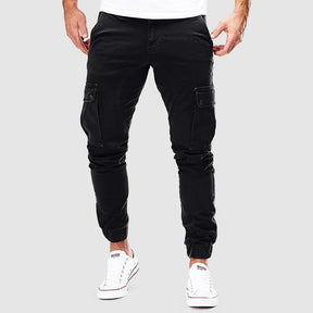 Cargo Pants : Slim Cargo Pants voor Heren - Trendy en Praktisch in Zwart van Pantino