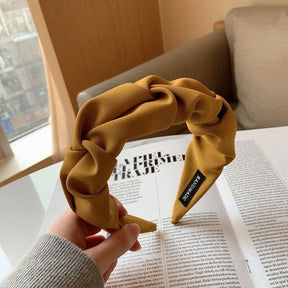 Headband : Hoofdband Zwart - Freya Headband - Verhoog Uw Kapsel met Deze Stijlvolle Brede in Geel van Pantino