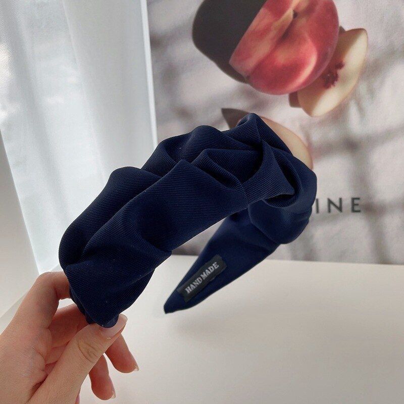 Headband : Hoofdband Zwart - Freya Headband - Verhoog Uw Kapsel met Deze Stijlvolle Brede in Blauw van Pantino