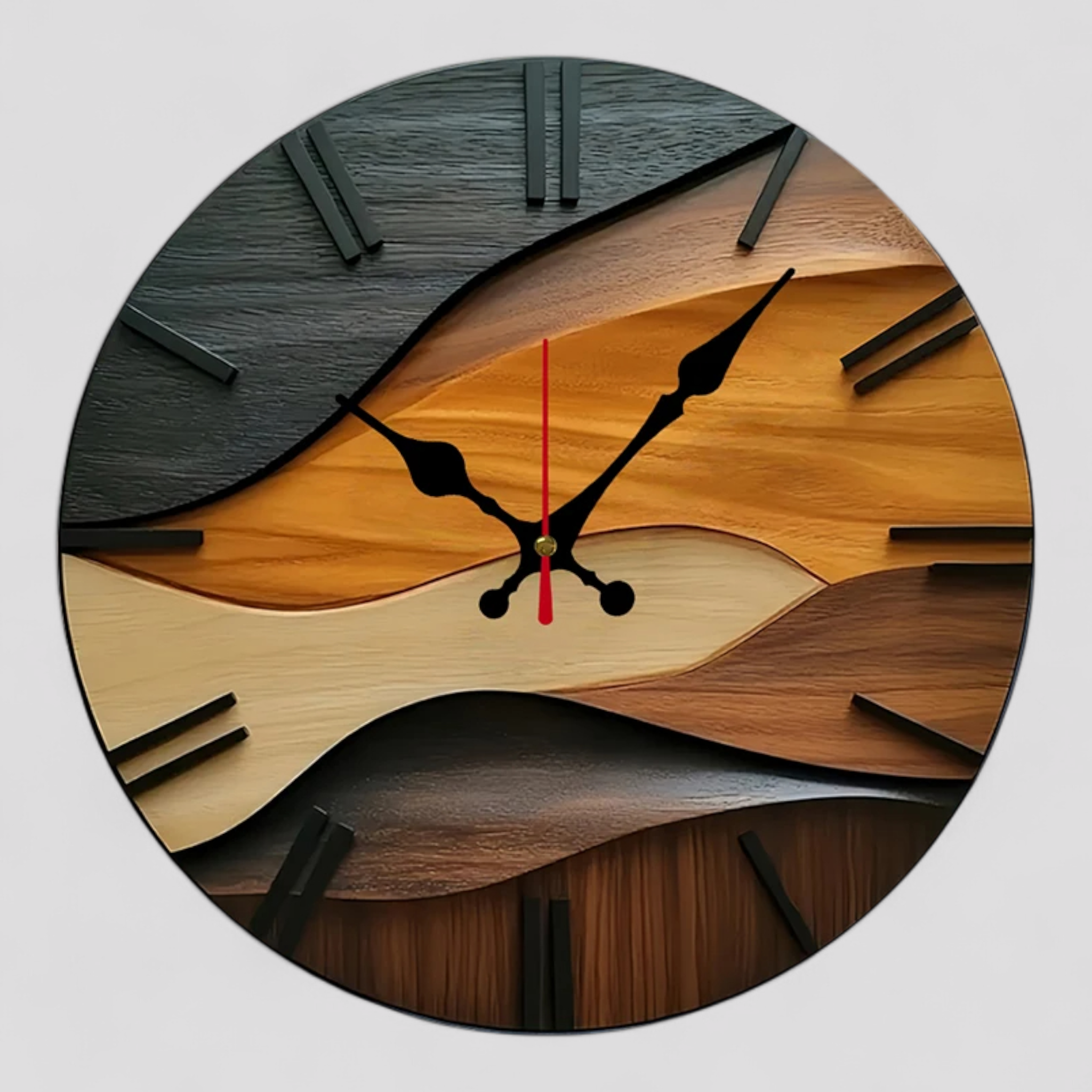 Horloges murales : Houten Wandklok Modern Design Groot formaat voor Woonkamer/Keuken in van Pantinoshop