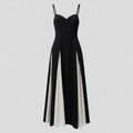 Abito Lungo Donna per Serate Eleganti - Bianco Nero