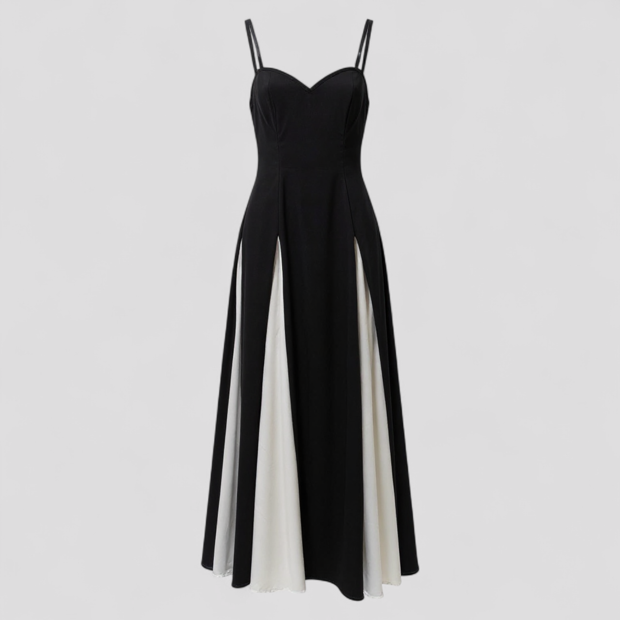 Dress : Lange Jurk Dames voor Elegante Avonden - Wit Zwart in Wit Zwart van Pantino
