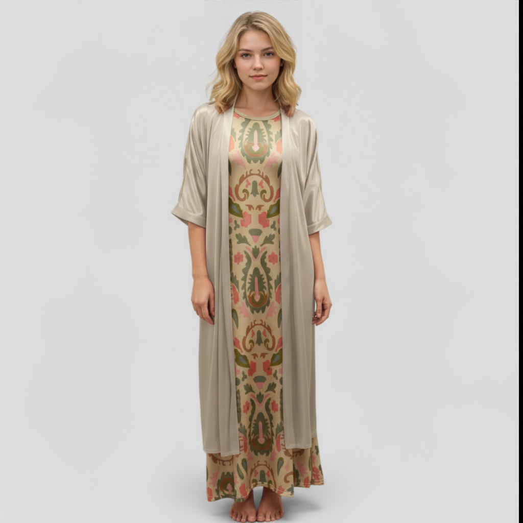 Dress : Tweedelige Set Dames voor Comfort en Stijl - Rood in van Pantino