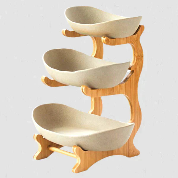 home & garden : FruitStack - Creatieve Fruitschaal 3 Lagen - Groen in Beige van Pantino