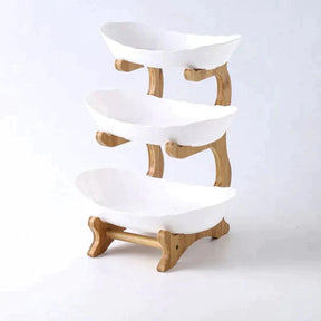 home & garden : FruitStack - Creatieve Fruitschaal 3 Lagen - Groen in Wit van Pantino